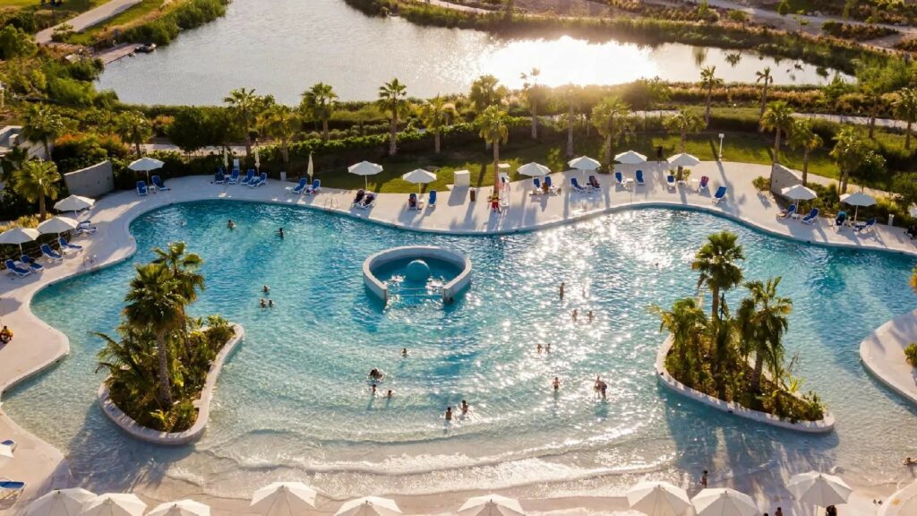 Golf Greens top view pool