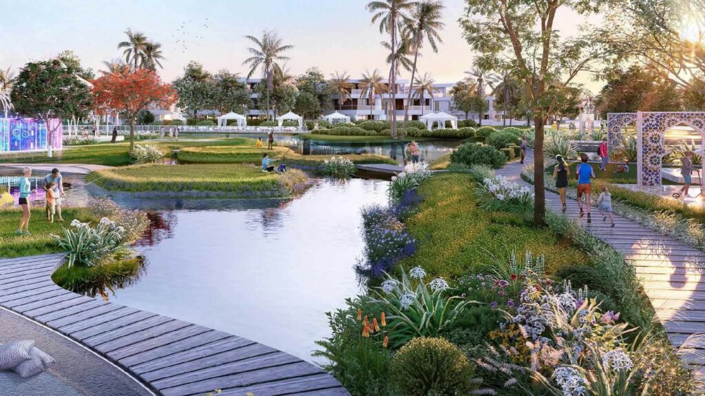 Morocco Damac Lagoons walking trails lac