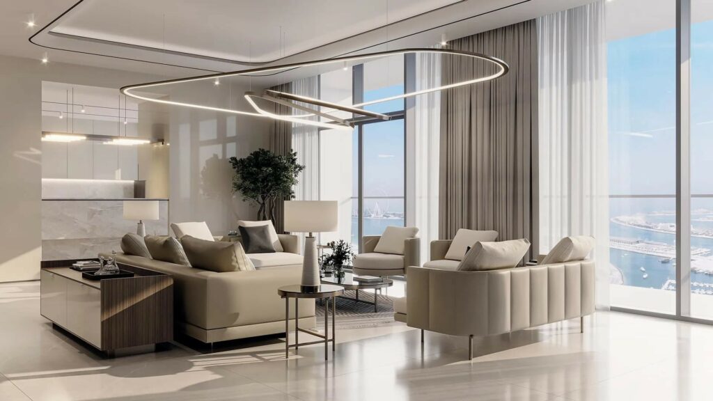 Sobha Seahaven Tower B living room 2